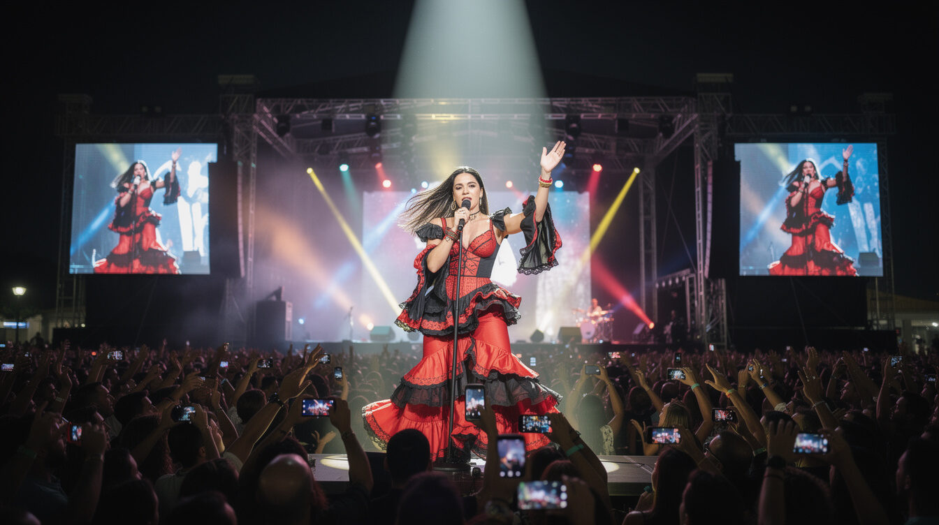 rosalia performing on stage